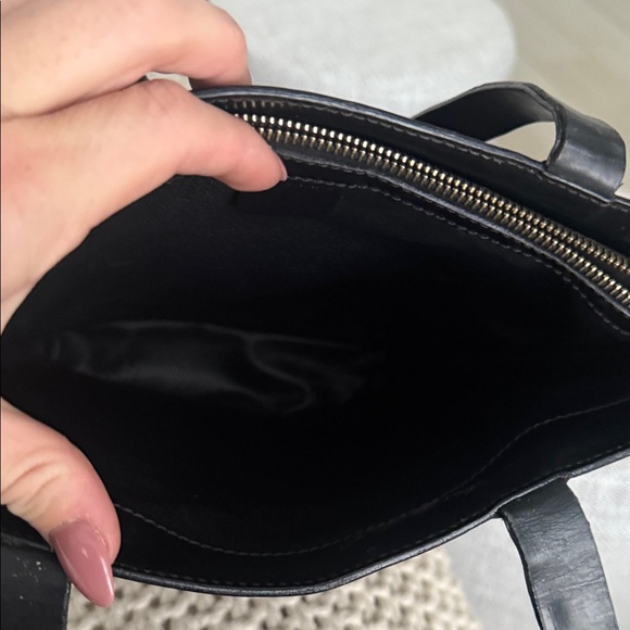 Céline Vintage Macadam Black Leather Tote Bag HandbagAuthentic - Picture 8 of 15